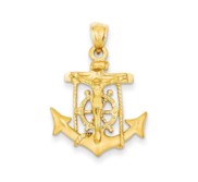 14k Mariners Cross Pendant