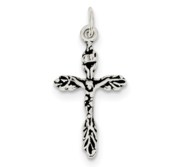 Sterling Silver Antiqued Crucifix Charm