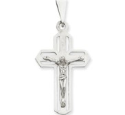 14k White Gold Crucifix Pendant