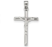 10k White Gold Crucifix Pendant