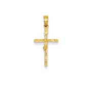 14k INRI Hollow Crucifix Pendant