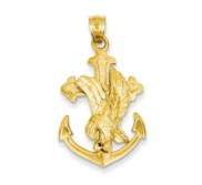 14k Mariners Cross w Eagle Pendant