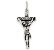 Sterling Silver Antiqued Crucifix Pendant