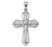 Sterling Silver CZ Cross Pendant