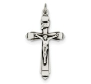 Sterling Silver Antiqued Crucifix Pendant