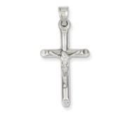 14k White Gold Crucifix Pendant