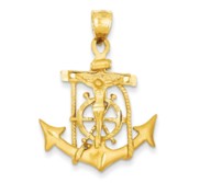 14k Mariners Cross Pendant