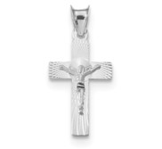 14k White Gold Crucifix Pendant