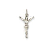 14k White Gold Jesus Charm