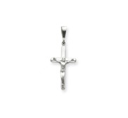 14k White Gold Crucifix Pendant