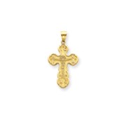 14k Satin Crucifix Pendant