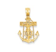 14k Mariners Cross Pendant