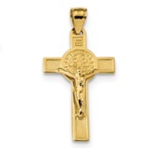 14k San Benito 2 Sided Crucifix Pendant