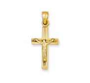 14k Hollow Crucifix Pendant