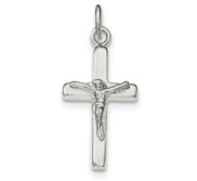 Sterling Silver Polished Crucifix Cross Pendant