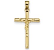 10k Hollow Crucifix Pendant