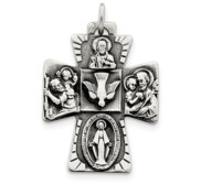 Sterling Silver Antiqued 4 way Medal