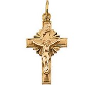 14K Yellow Gold CRUCIFIX PENDANT