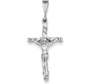 14k White Gold Crucifix Charm