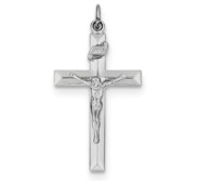 Sterling Silver Rhodium plated INRI Crucifix Pendant