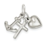 Sterling Silver Faith  Hope   Charity Charm