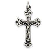 Sterling Silver Antiqued INRI Crucifix Pendant