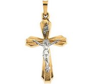 TWO TONE CRUCIFIX PENDANT