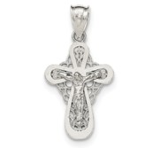 Sterling Silver Polished Small Crucifix Pendant