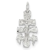 Sterling Silver Cara Vaca Crucifix Pendant