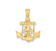 14k Mariners Cross Pendant