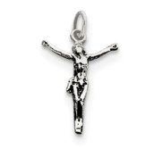 Sterling Silver Corpus  Crucified Christ  Charm