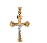 TWO TONE CRUCIFIX PENDANT