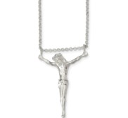 Sterling Silver Polished Corpus Necklace