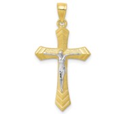 10k   Rhodium Passion Crucifix Pendant