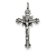 Sterling Silver Antiqued Crucifix Pendant