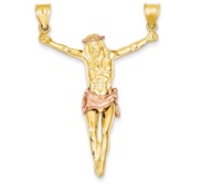 14k Two tone Corpus Pendant