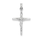 14k White Gold INRI Crucifix Charm