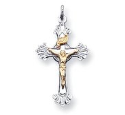 Sterling Silver   Vermeil Crucifix Charm