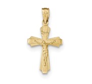 14k Gold Polished Small Passion Crucifix Pendant