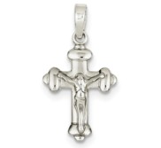 Sterling Silver Polished Crucifix Pendant