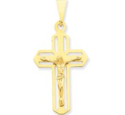 14k Polished Crucifix Pendant