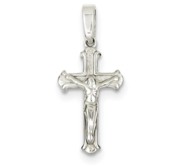 Sterling Silver Polished Crucifix Pendant