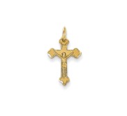 14k INRI Diamond cut Crucifix Charm