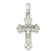 Sterling Silver Polished Crucifix Pendant