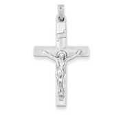 14k White Gold INRI Crucifix Charm