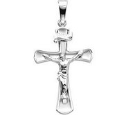 14K White Gold CROSS PENDANT