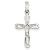 Sterling Silver Polished Crucifix Pendant