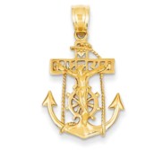 14k Mariners Cross Pendant