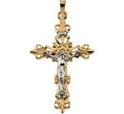 TWO TONE CRUCIFIX PENDANT