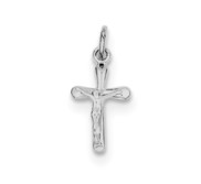 Sterling Silver Rhodium plated Crucifix Charm